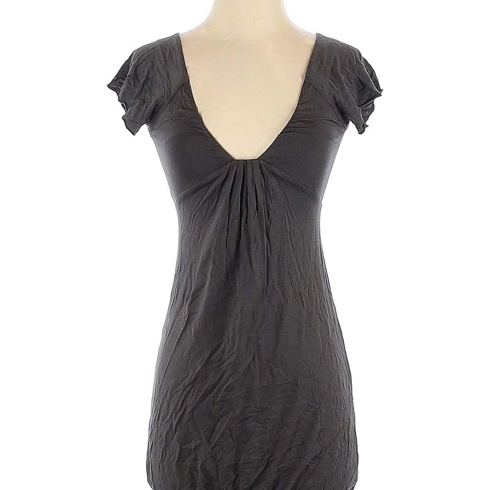 Wilfred XXS Gray Brown Deep V Scoop ModalTunic